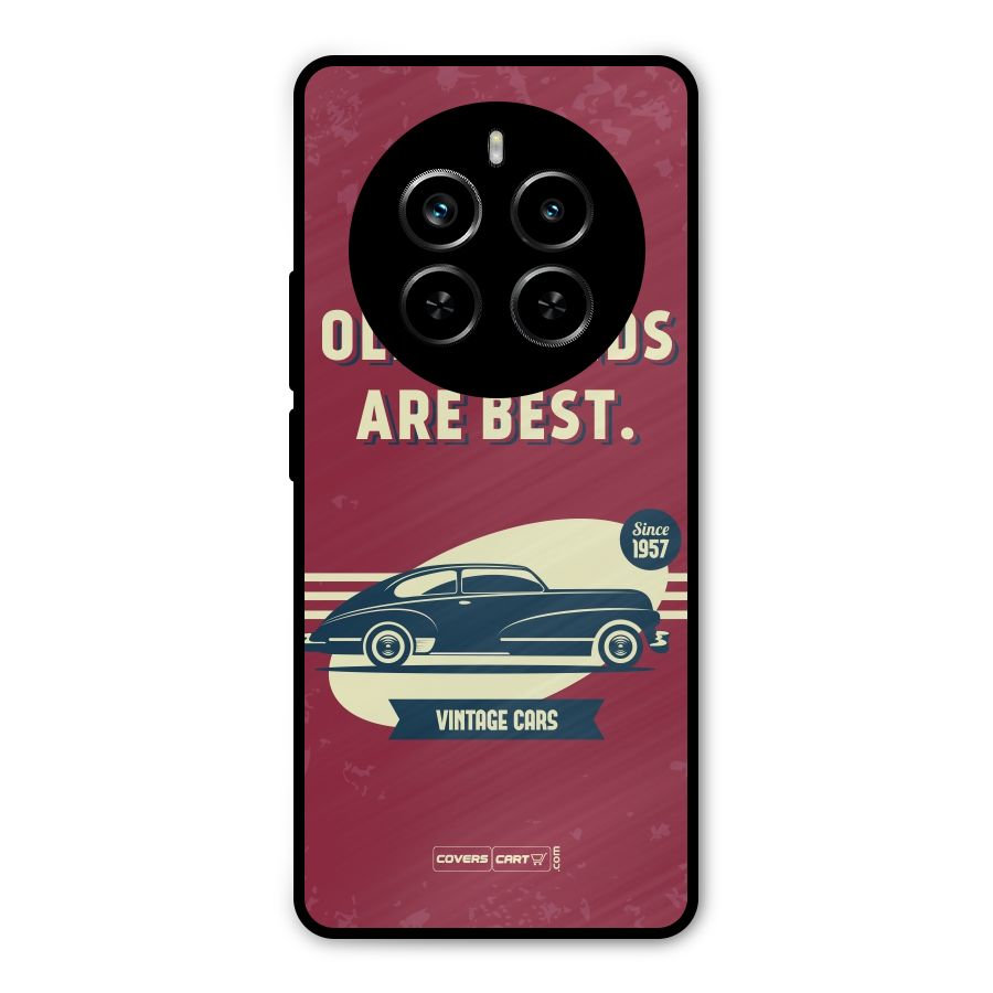 Old Friends Vintage Car Metal Back Case for Realme P1 Pro
