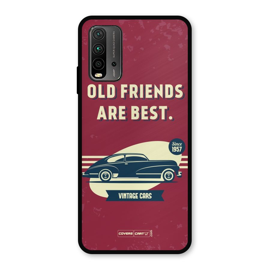Old Friends Vintage Car Metal Back Case for Redmi 9 Power