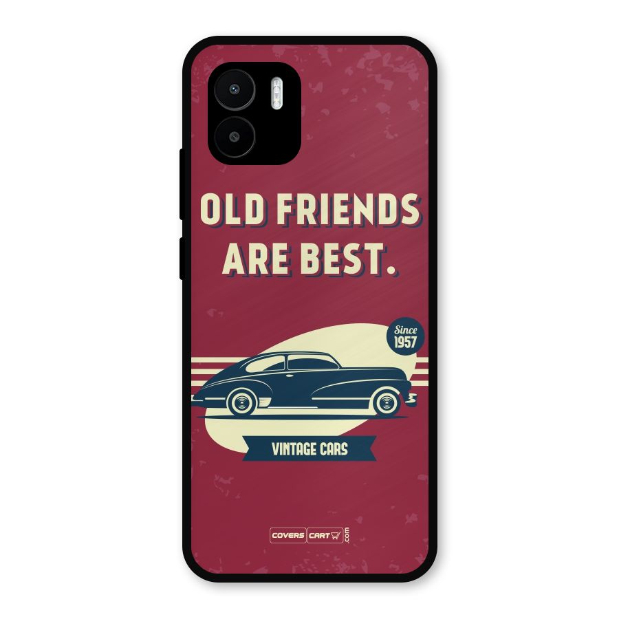 Old Friends Vintage Car Metal Back Case for Redmi A2