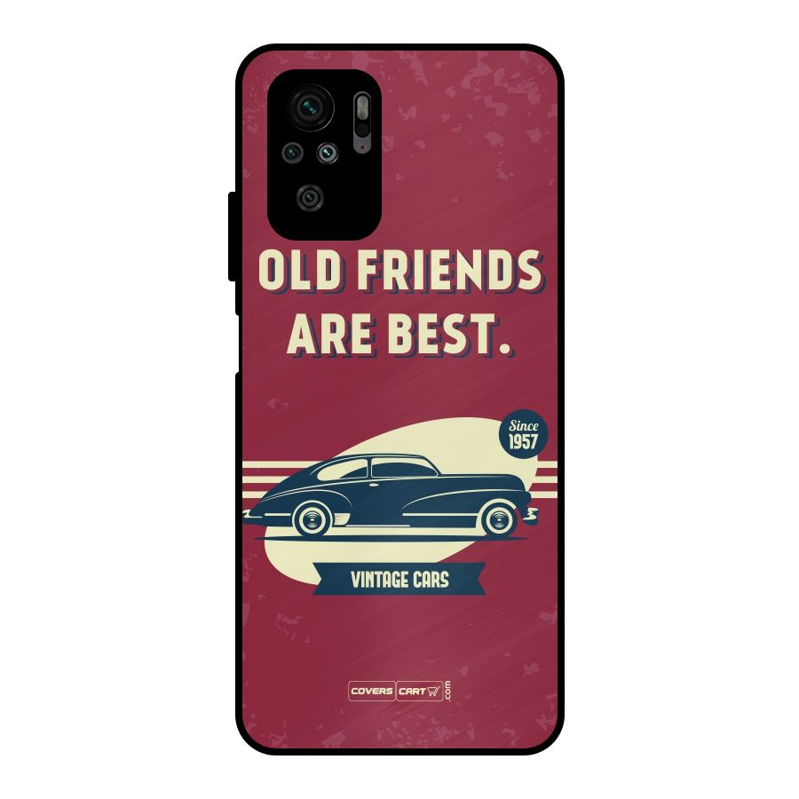 Old Friends Vintage Car Metal Back Case for Redmi Note 11 SE