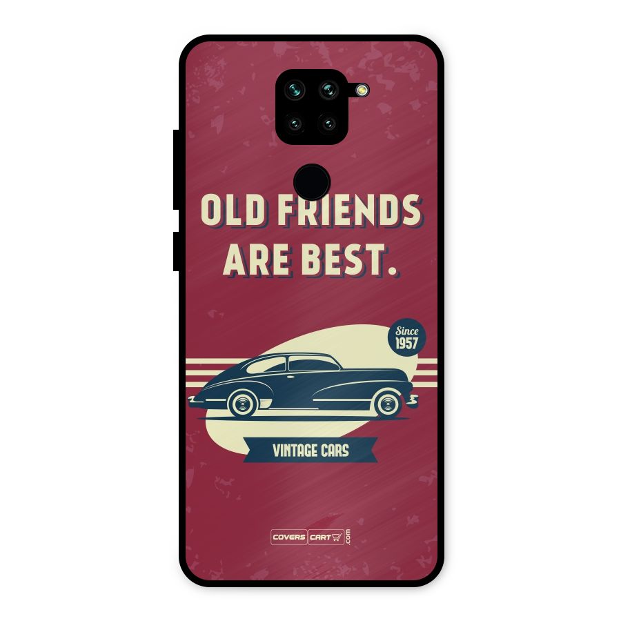 Old Friends Vintage Car Metal Back Case for Redmi Note 9