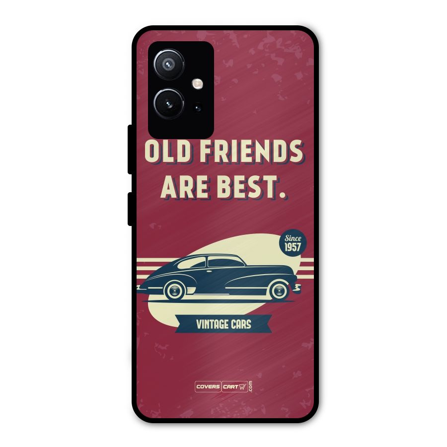 Old Friends Vintage Car Metal Back Case for Vivo T1 5G