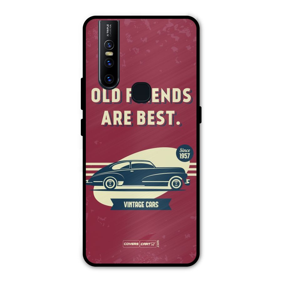 Old Friends Vintage Car Metal Back Case for Vivo V15