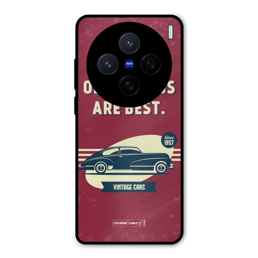 Old Friends Vintage Car Metal Back Case for Vivo X200