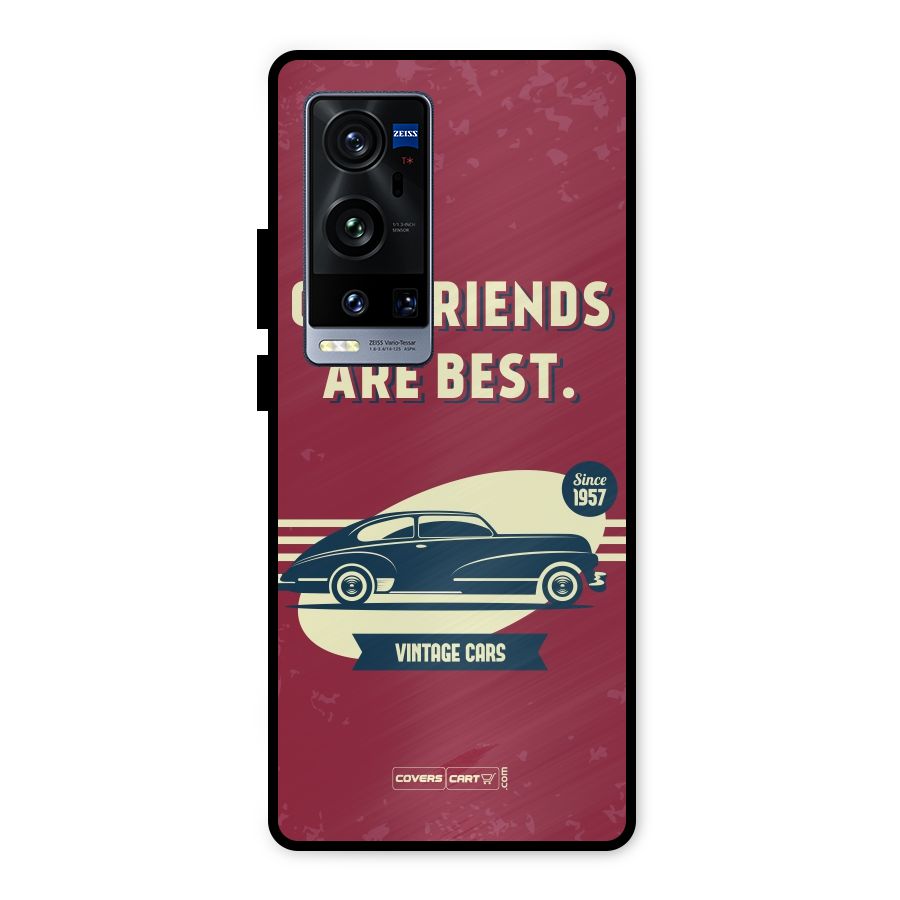 Old Friends Vintage Car Metal Back Case for Vivo X60 Pro Plus