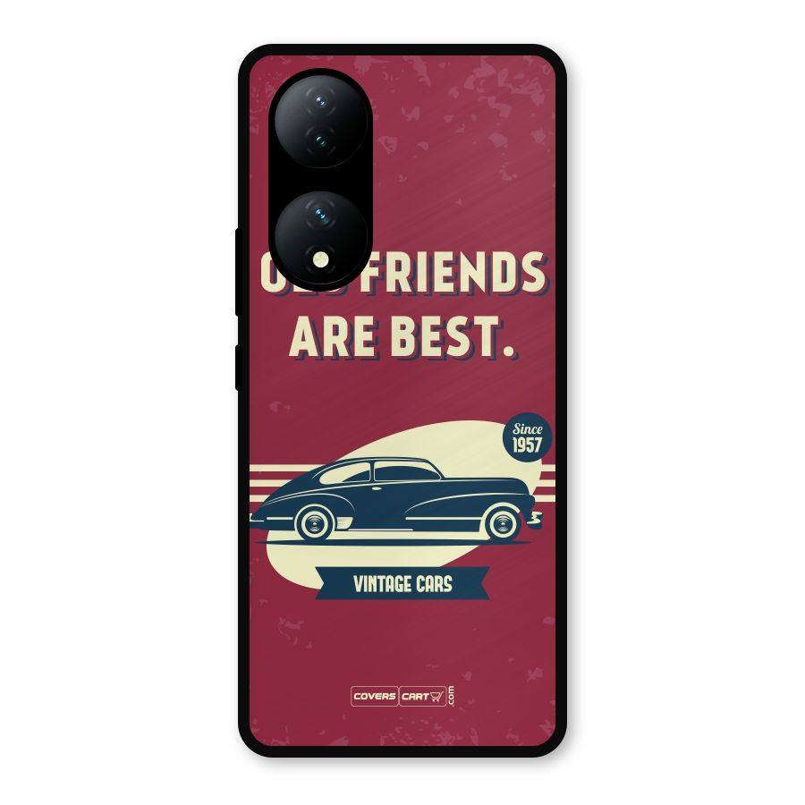 Old Friends Vintage Car Metal Back Case for Vivo Y100a