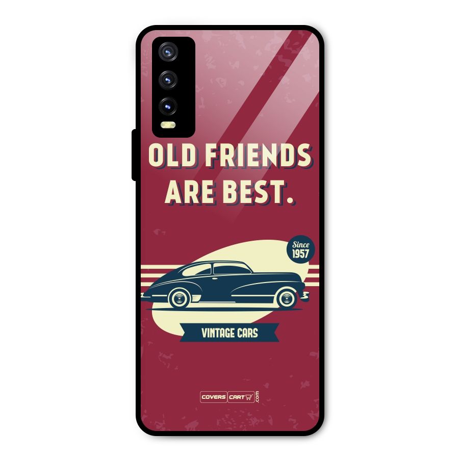 Old Friends Vintage Car Metal Back Case for Vivo Y20i