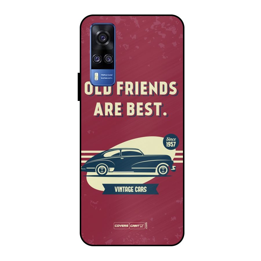Old Friends Vintage Car Metal Back Case for Vivo Y51