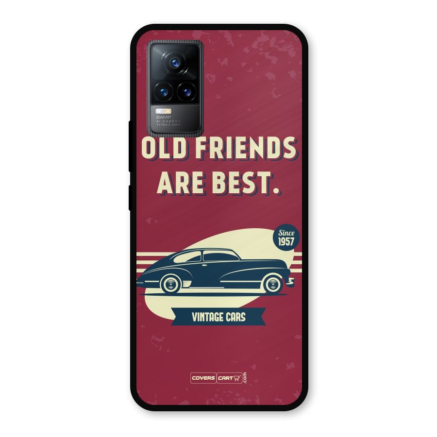 Old Friends Vintage Car Metal Back Case for Vivo Y73