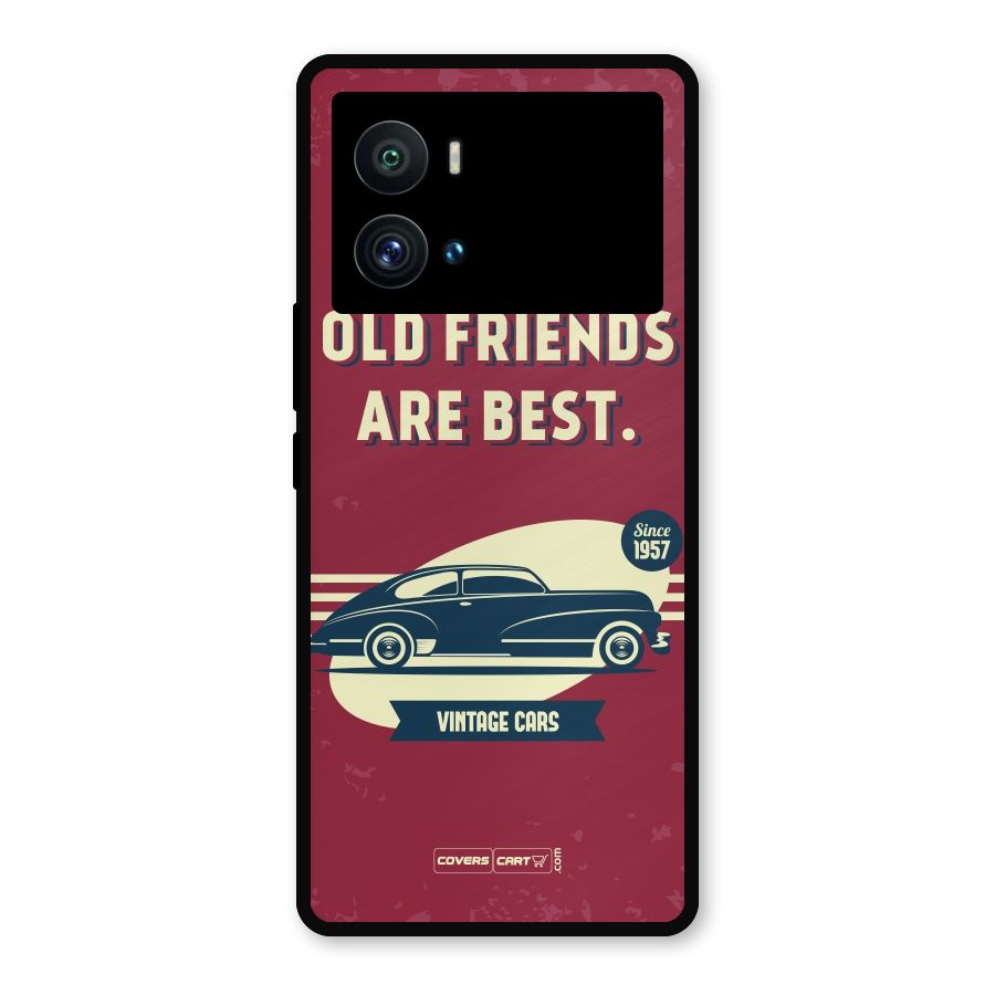 Old Friends Vintage Car Metal Back Case for iQOO 9 Pro