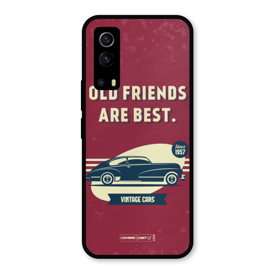 Old Friends Vintage Car Metal Back Case for iQOO Z3