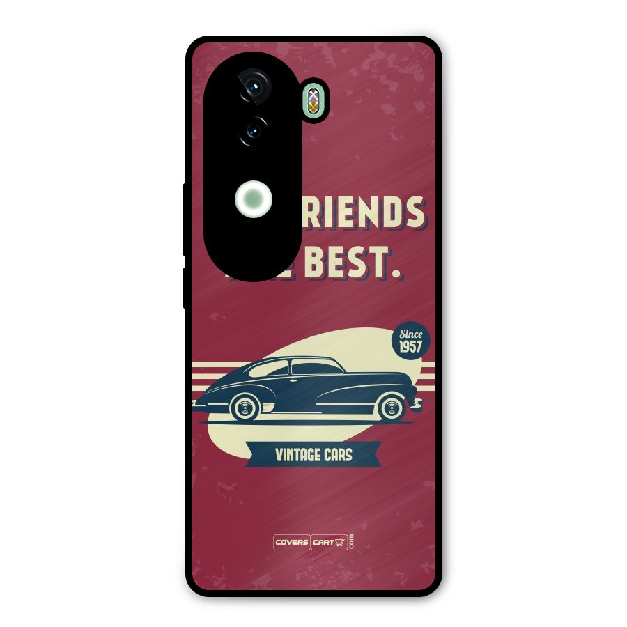 Old Friends Vintage Car Metal Back Case for iQOO Z9s