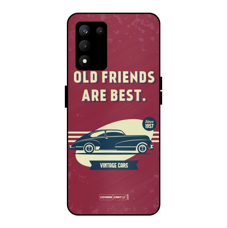 Old Friends Vintage Car Metal Back Case for realme 9 5G SE