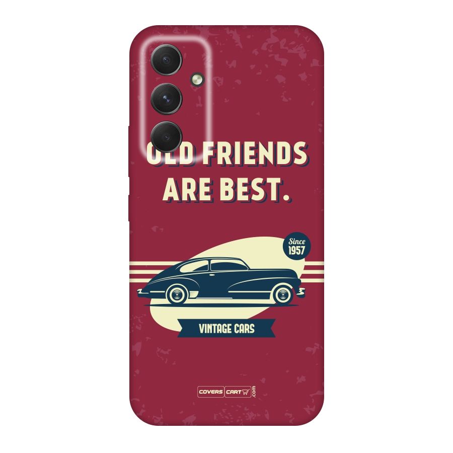 Old Friends Vintage Car Original Polycarbonate Back Case for Galaxy A54
