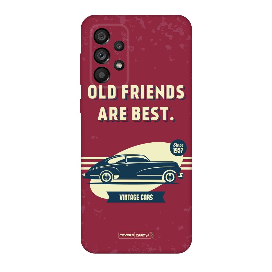 Old Friends Vintage Car Original Polycarbonate Back Case for Galaxy A73 5G