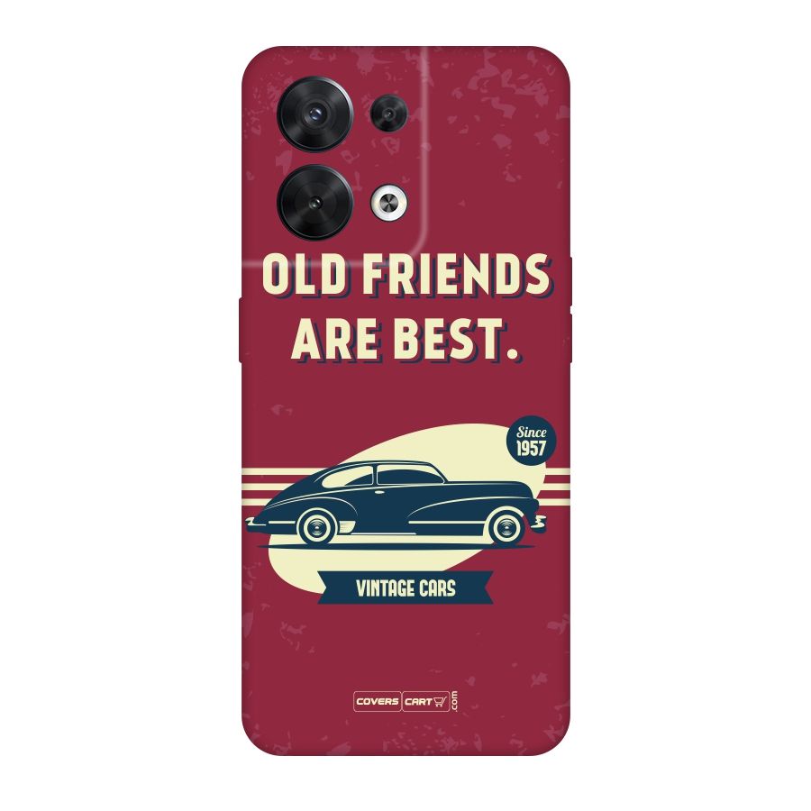 Old Friends Vintage Car Original Polycarbonate Back Case for Oppo Reno8 5G