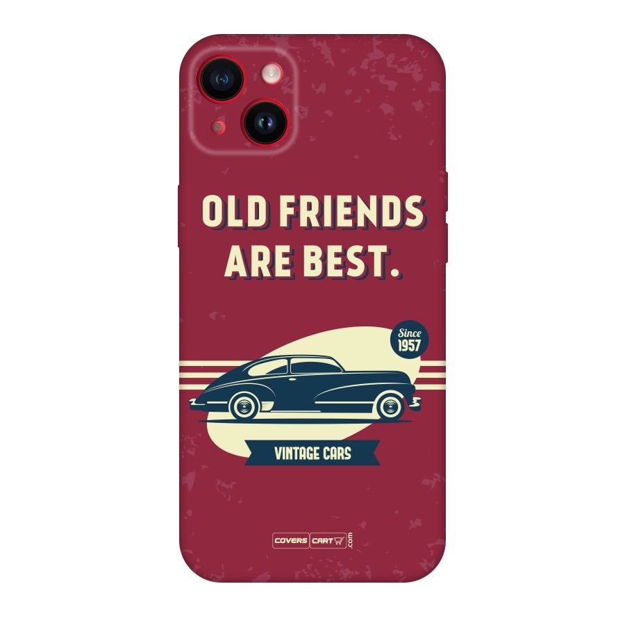 Old Friends Vintage Car Original Polycarbonate Back Case for iPhone 14 Plus