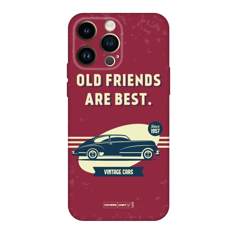 Old Friends Vintage Car Original Polycarbonate Back Case for iPhone 14 Pro Max