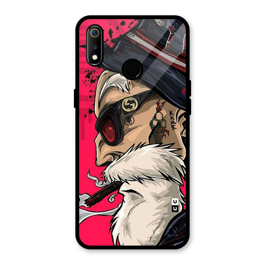 Old Man Swag Glass Back Case for Realme 3