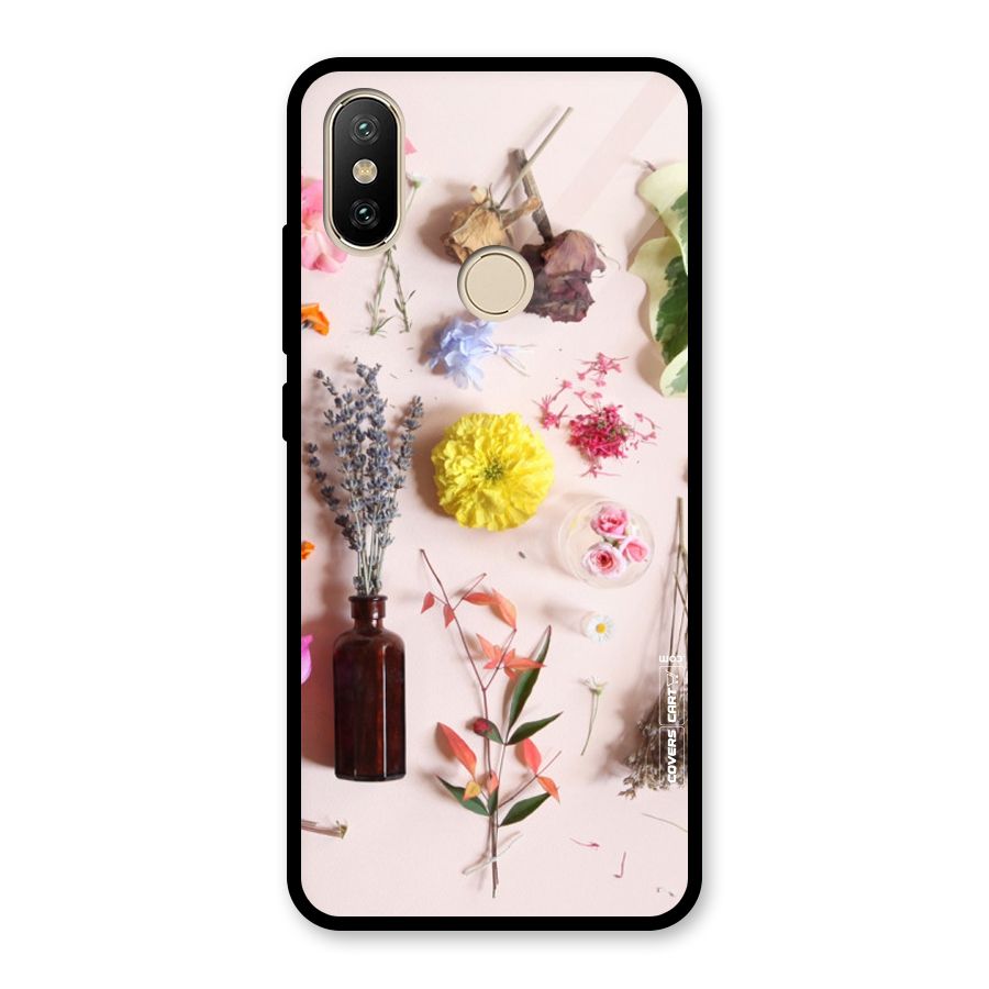 Old Petals Glass Back Case for Redmi A2