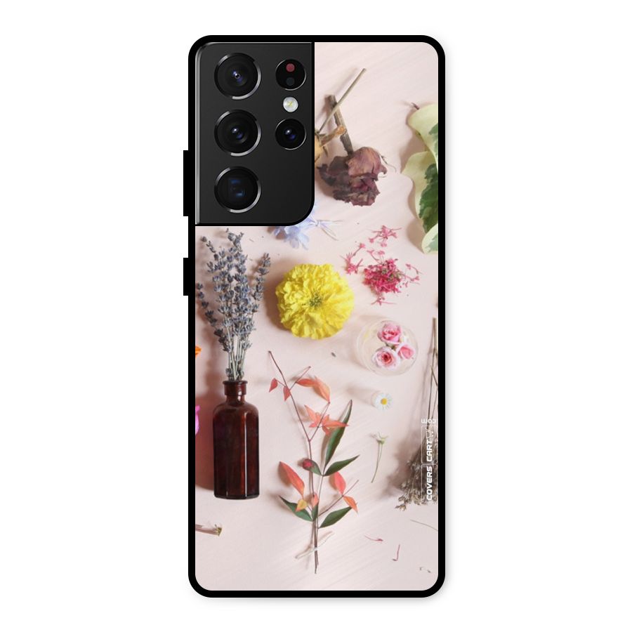 Old Petals Metal Back Case for Galaxy S21 Ultra 5G