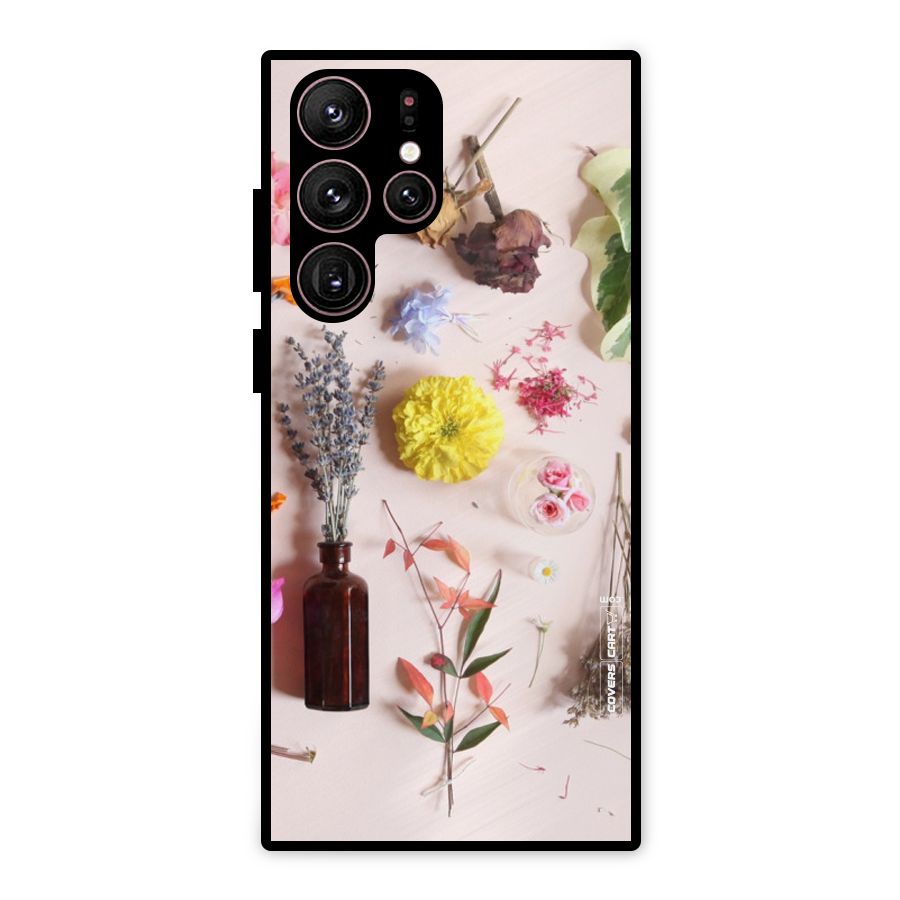 Old Petals Metal Back Case for Galaxy S22 Ultra 5G