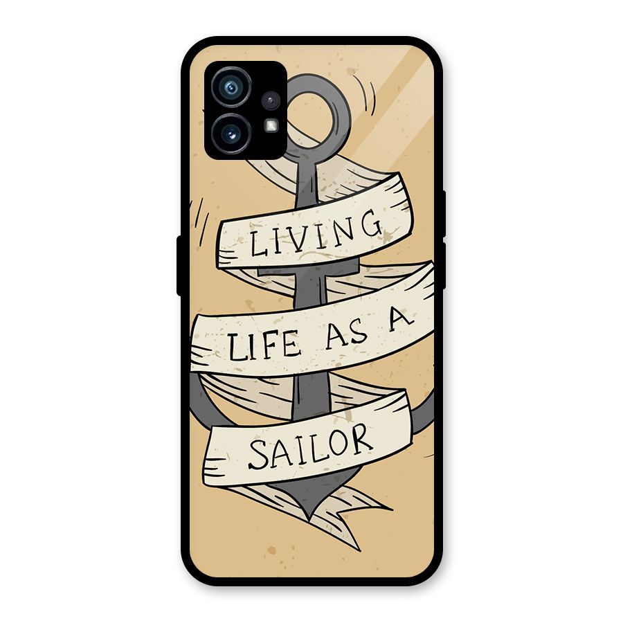 Old School Anchor Glass Back Case for Nothing Phone 1