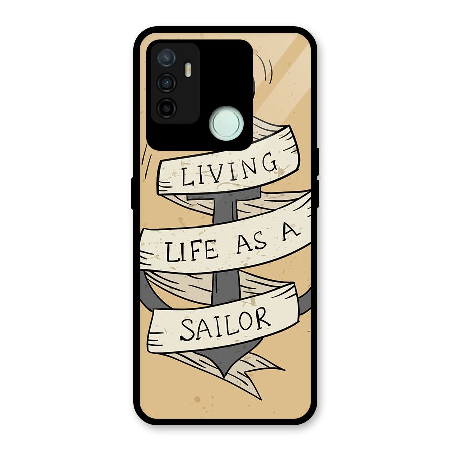 Old School Anchor Glass Back Case for Oppo A53
