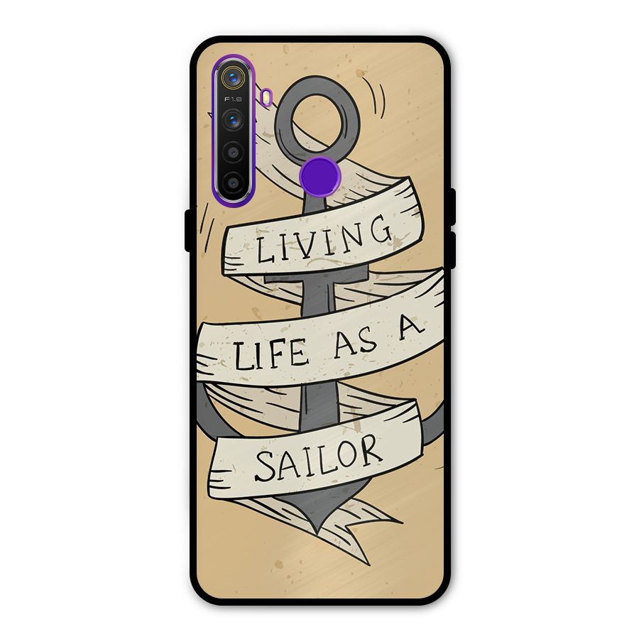 Old School Anchor Glass Back Case for Realme 5s