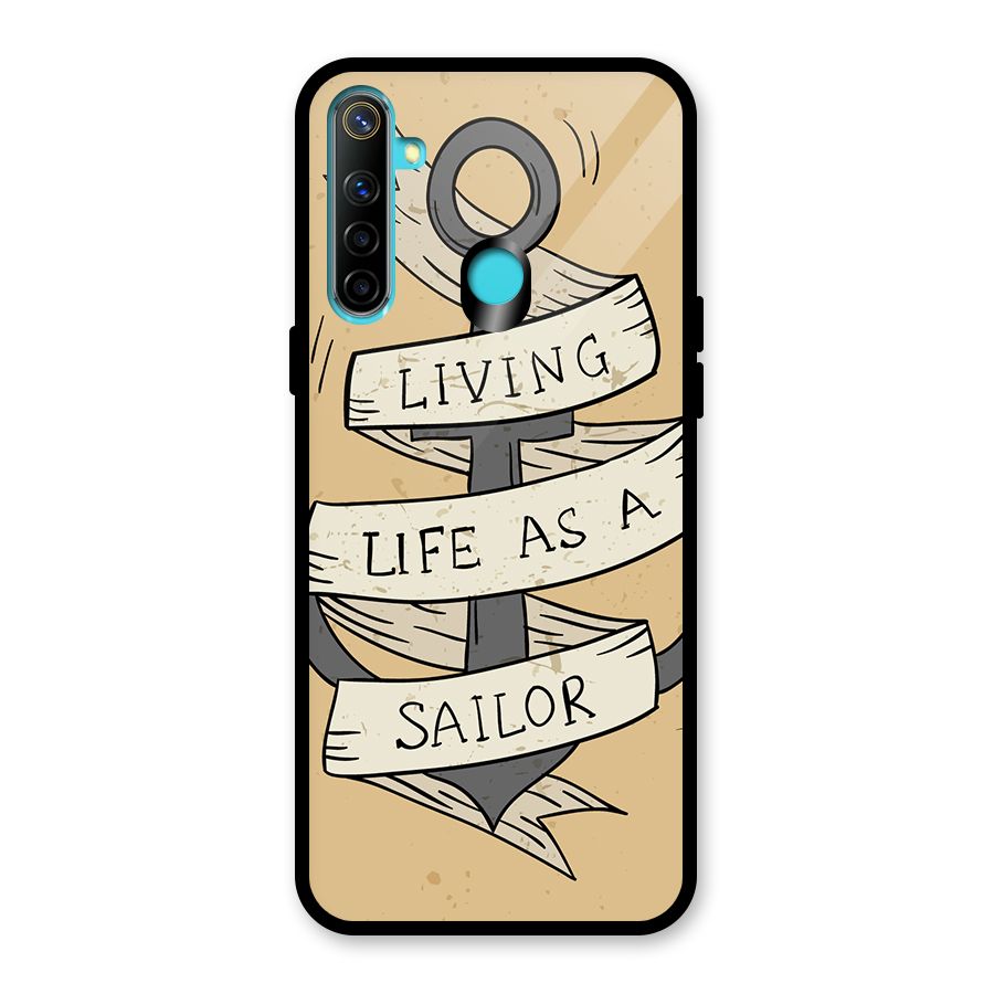 Old School Anchor Glass Back Case for Realme Narzo 10