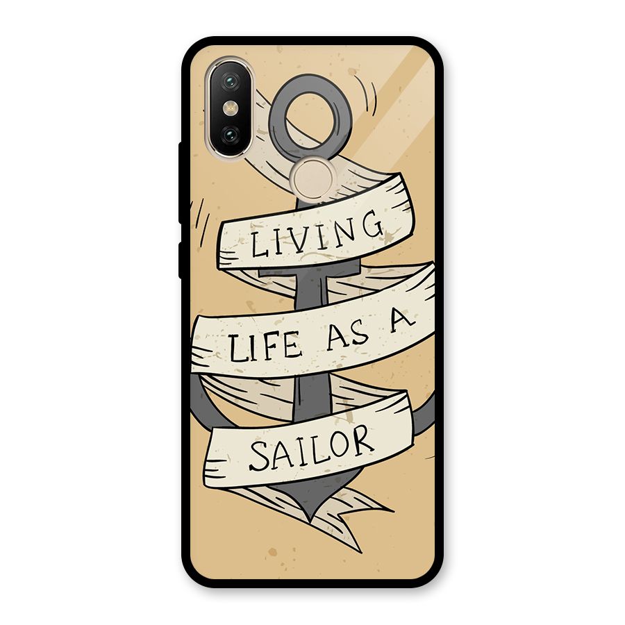 Old School Anchor Glass Back Case for Redmi A2