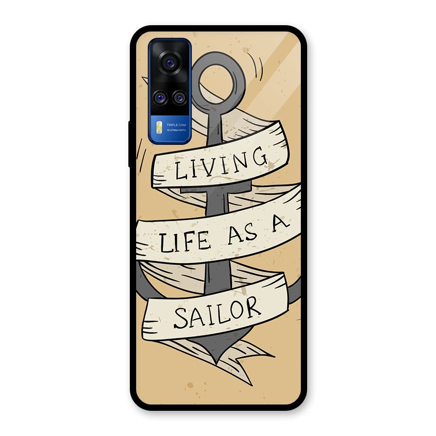 Old School Anchor Glass Back Case for Vivo Y31