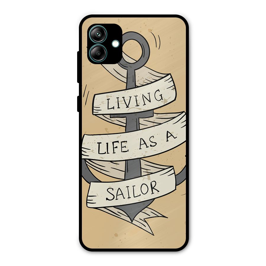 Old School Anchor Metal Back Case for Galaxy A04