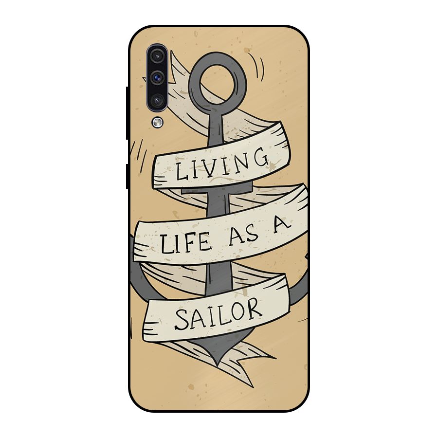 Old School Anchor Metal Back Case for Galaxy A50