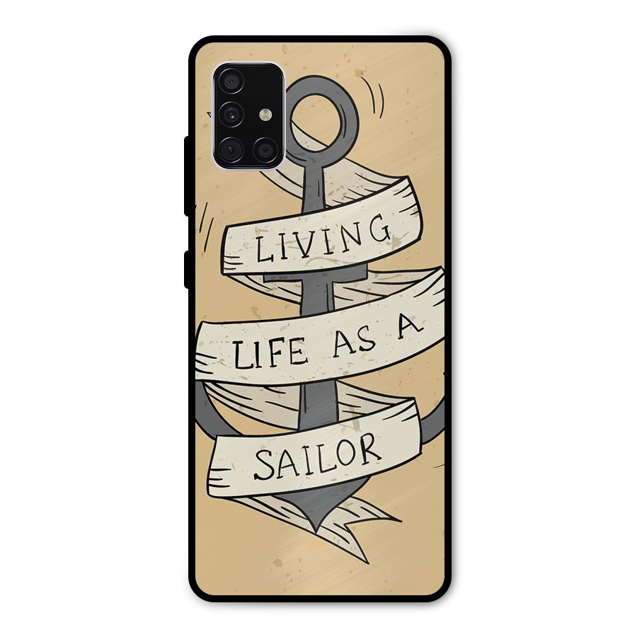Old School Anchor Metal Back Case for Galaxy A51