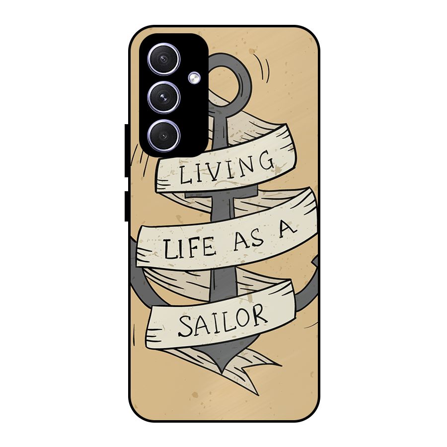 Old School Anchor Metal Back Case for Galaxy A54