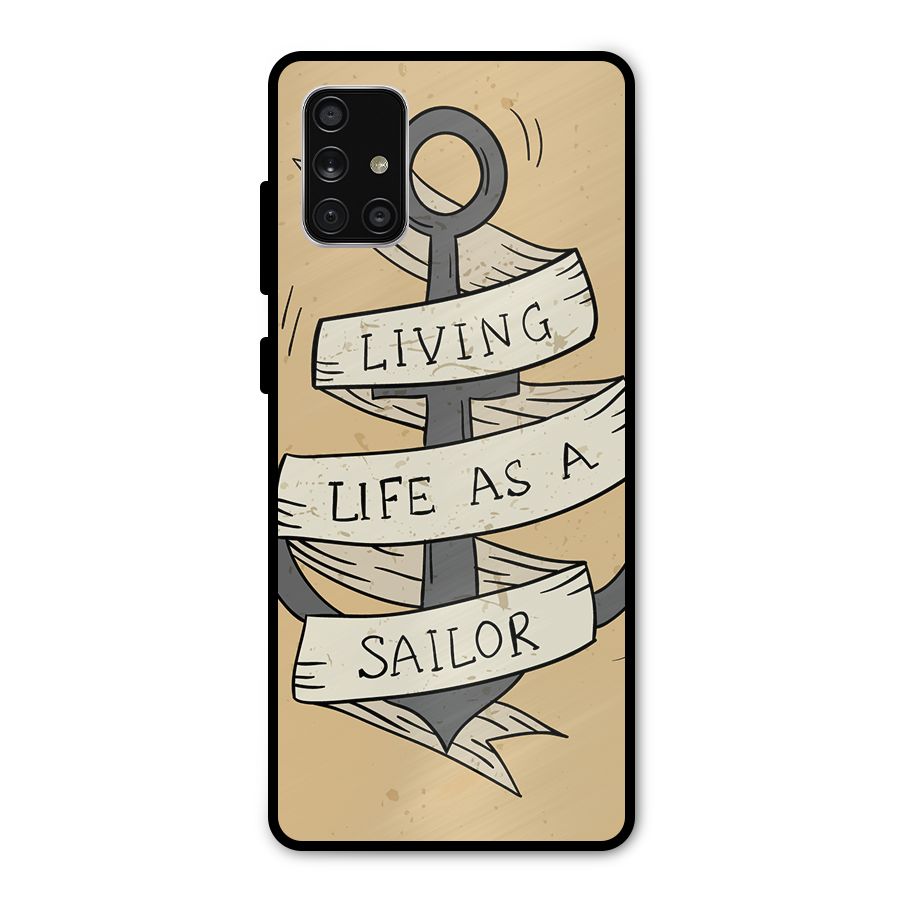 Old School Anchor Metal Back Case for Galaxy A71