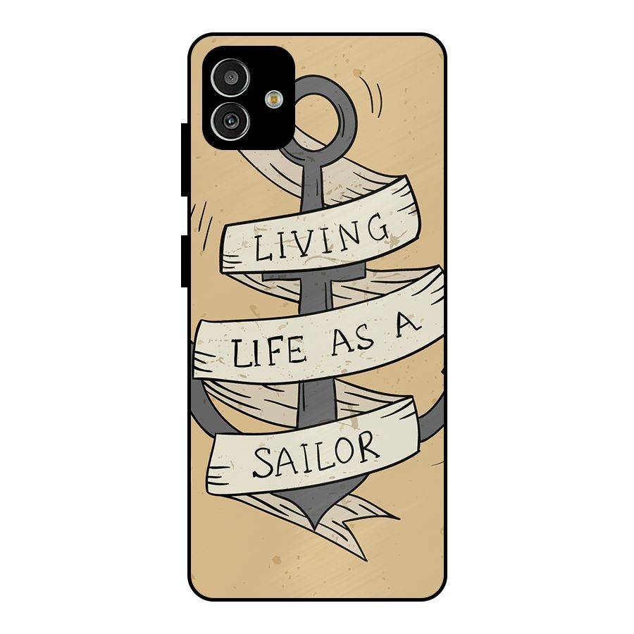 Old School Anchor Metal Back Case for Galaxy M13 5G