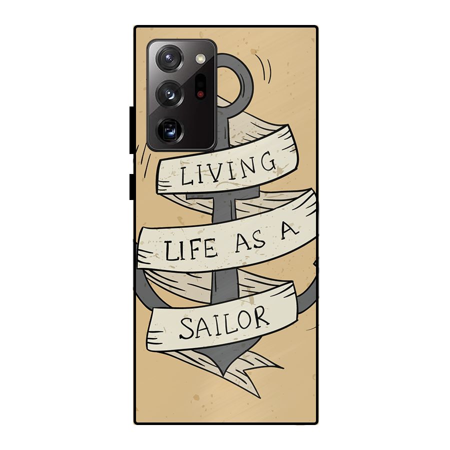 Old School Anchor Metal Back Case for Galaxy Note 20 Ultra