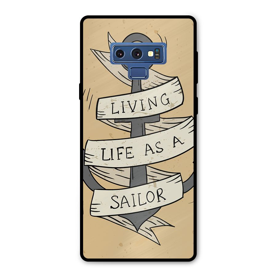 Old School Anchor Metal Back Case for Galaxy Note 9