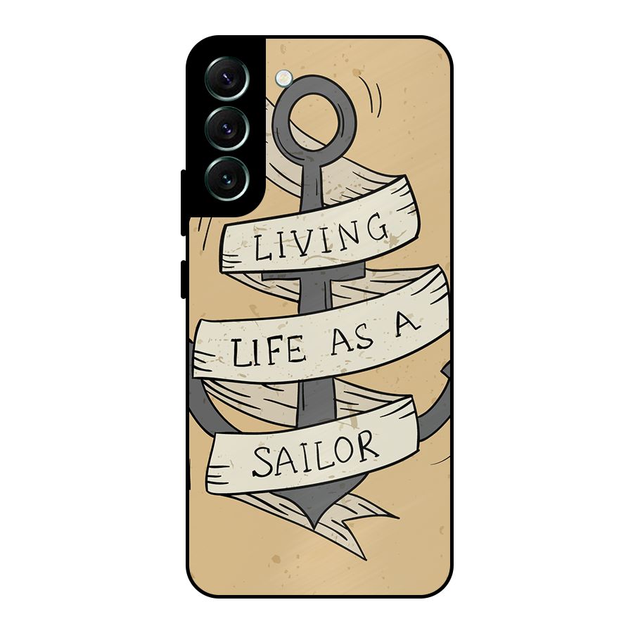 Old School Anchor Metal Back Case for Galaxy S22 Plus 5G