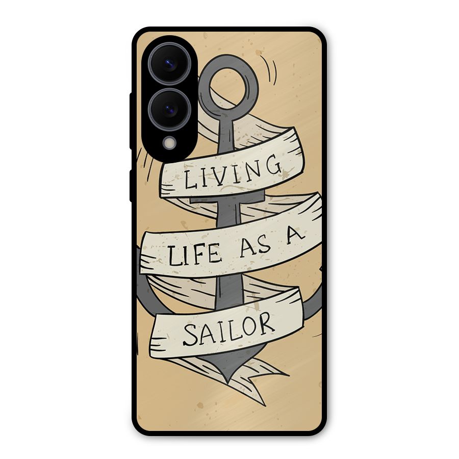 Old School Anchor Metal Back Case for Galaxy S25 Edge