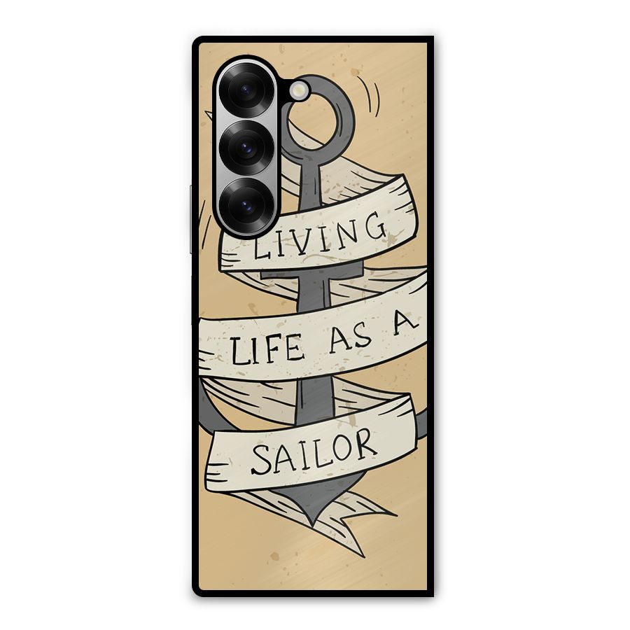 Old School Anchor Metal Back Case for Galaxy Z Fold6