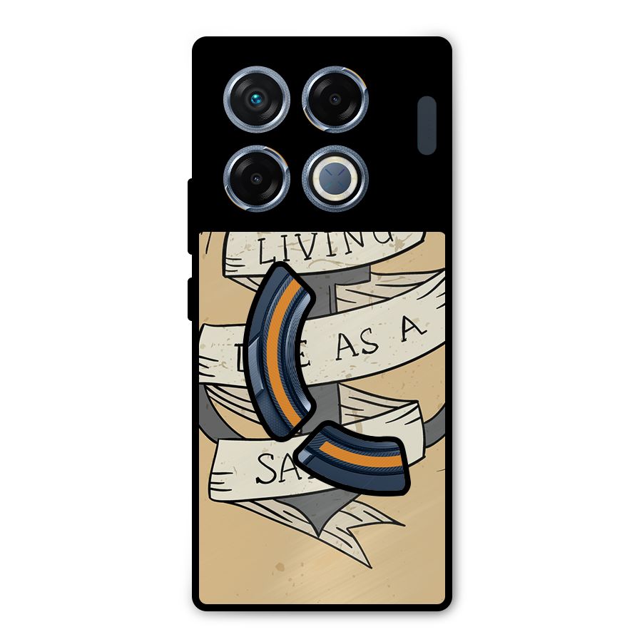 Old School Anchor Metal Back Case for Infinix GT 20 Pro