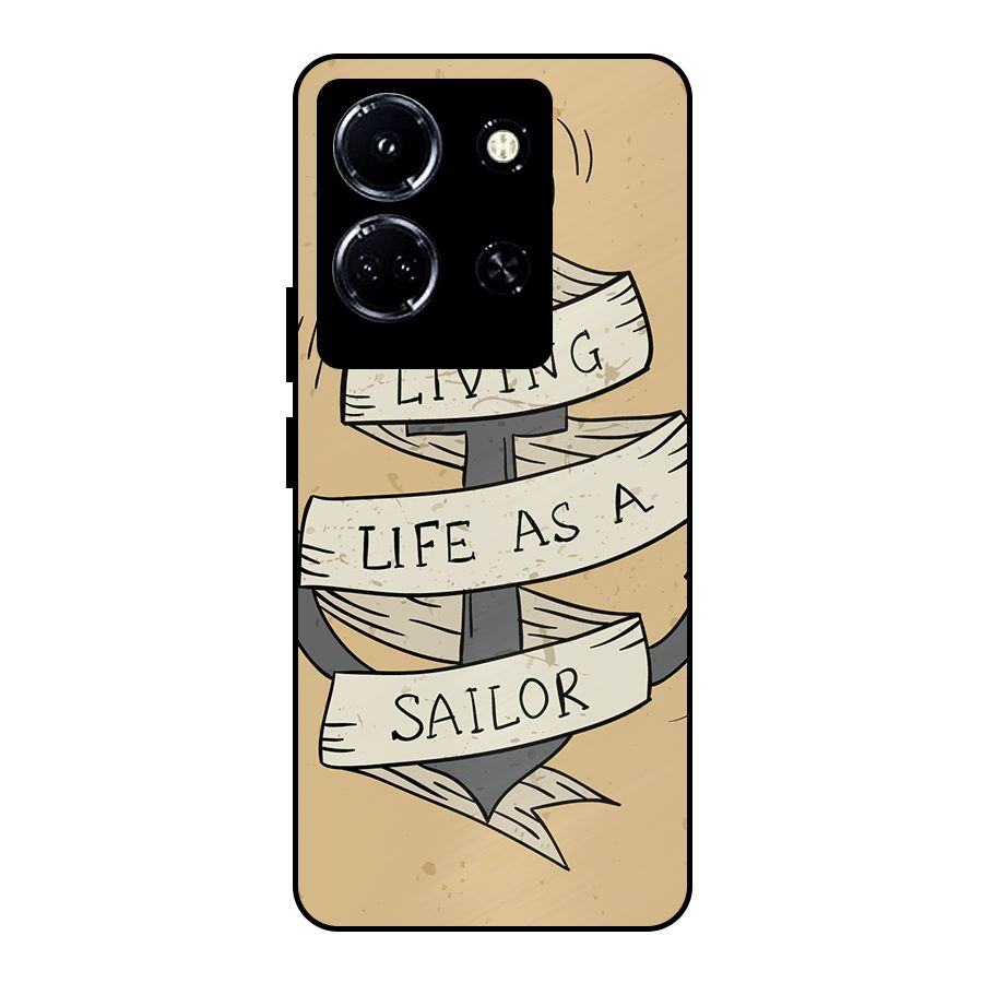 Old School Anchor Metal Back Case for Infinix Note 30 5G