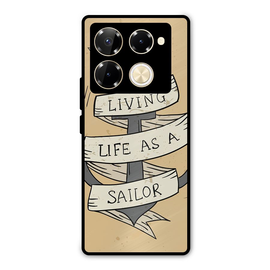 Old School Anchor Metal Back Case for Infinix Note 40 Pro