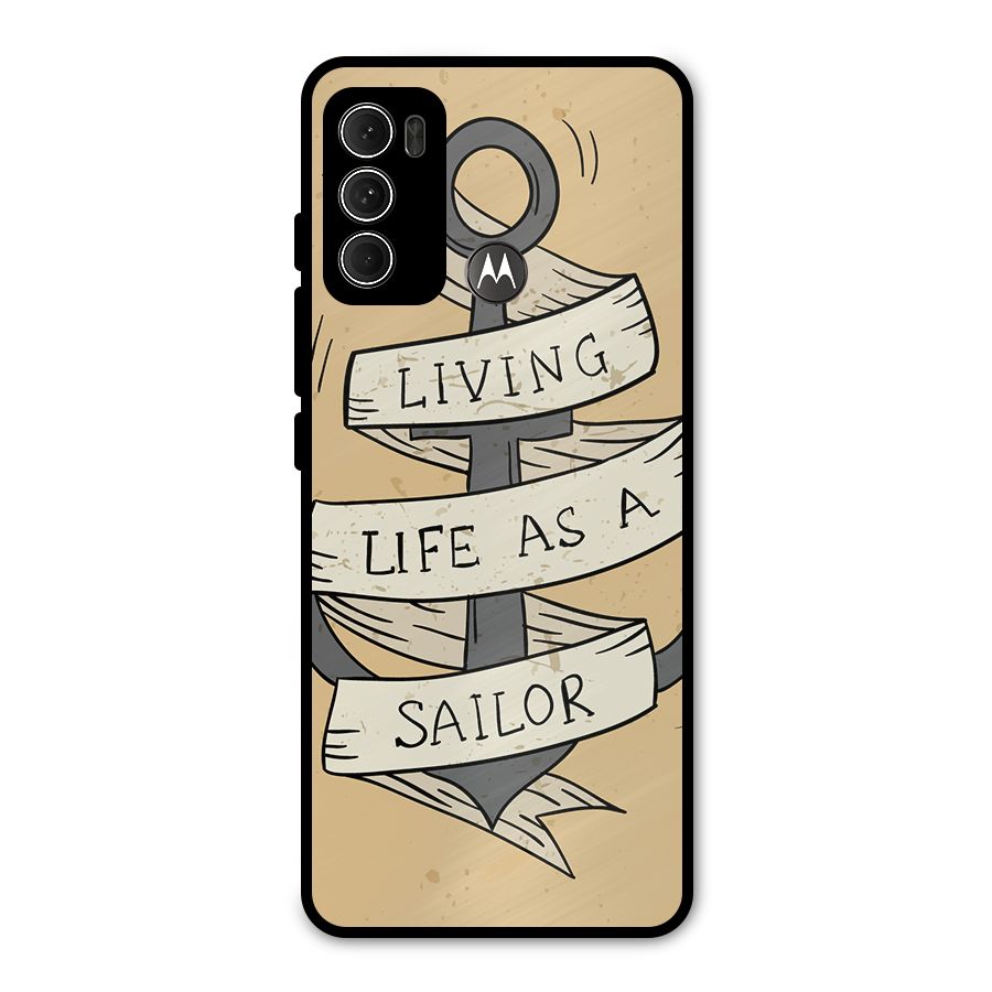 Old School Anchor Metal Back Case for Moto G60