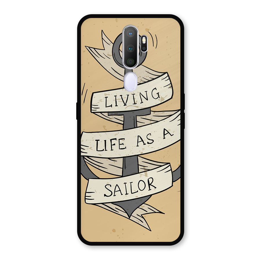 Old School Anchor Metal Back Case for Oppo A9 (2020)