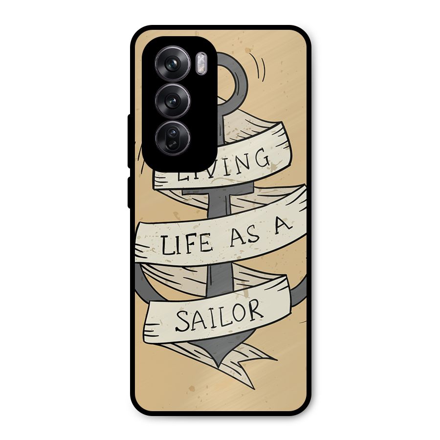 Old School Anchor Metal Back Case for Oppo Reno12 Pro