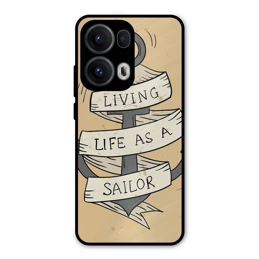 Old School Anchor Metal Back Case for Oppo Reno13 Pro
